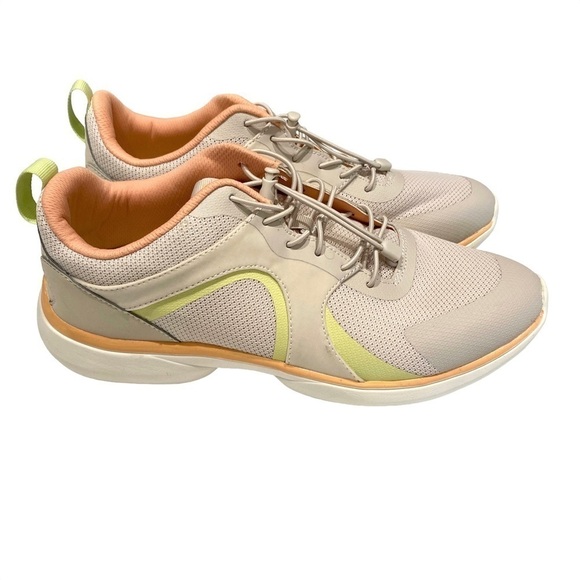 Vionic olessa cream off white grey orange mesh lace up sneakers size 8 - Picture 2 of 7